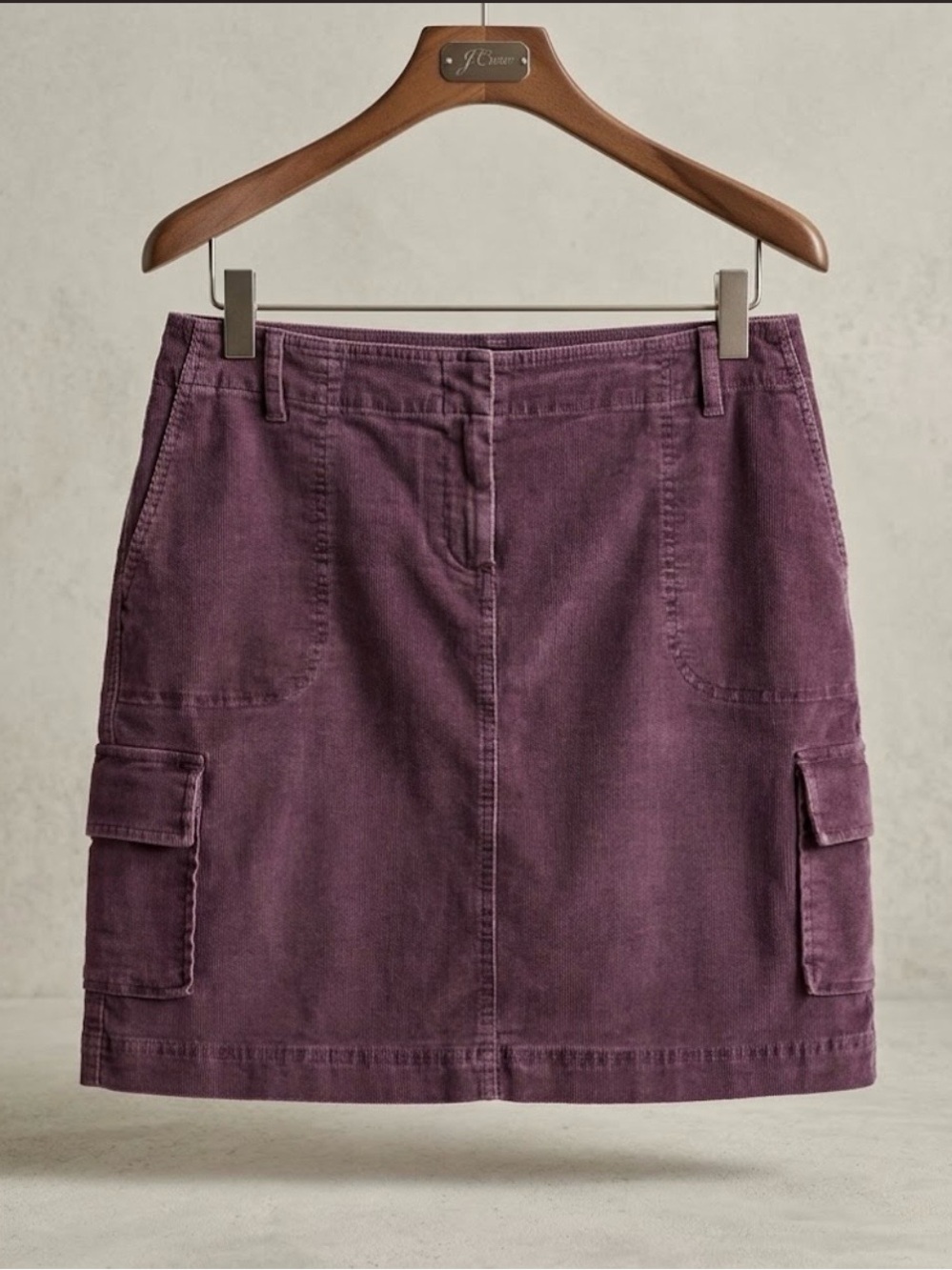 J Jill Mauve Corduroy Cargo Skirt 10